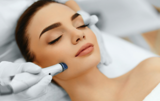 woman getting microdermabrasion